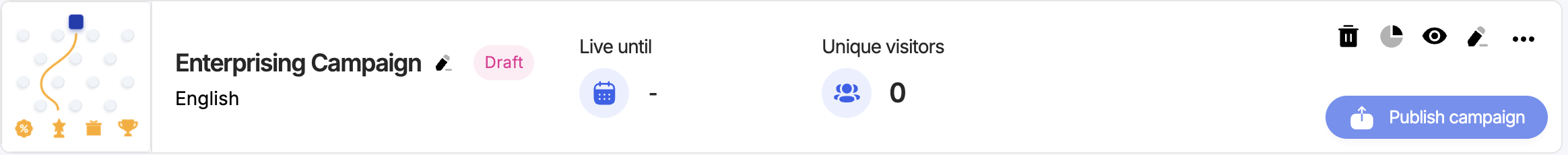 Publish button and Publishing Settings menu.
