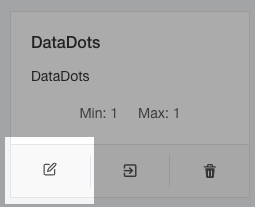 Screenshot of the placement list with the edit icon highlighted.