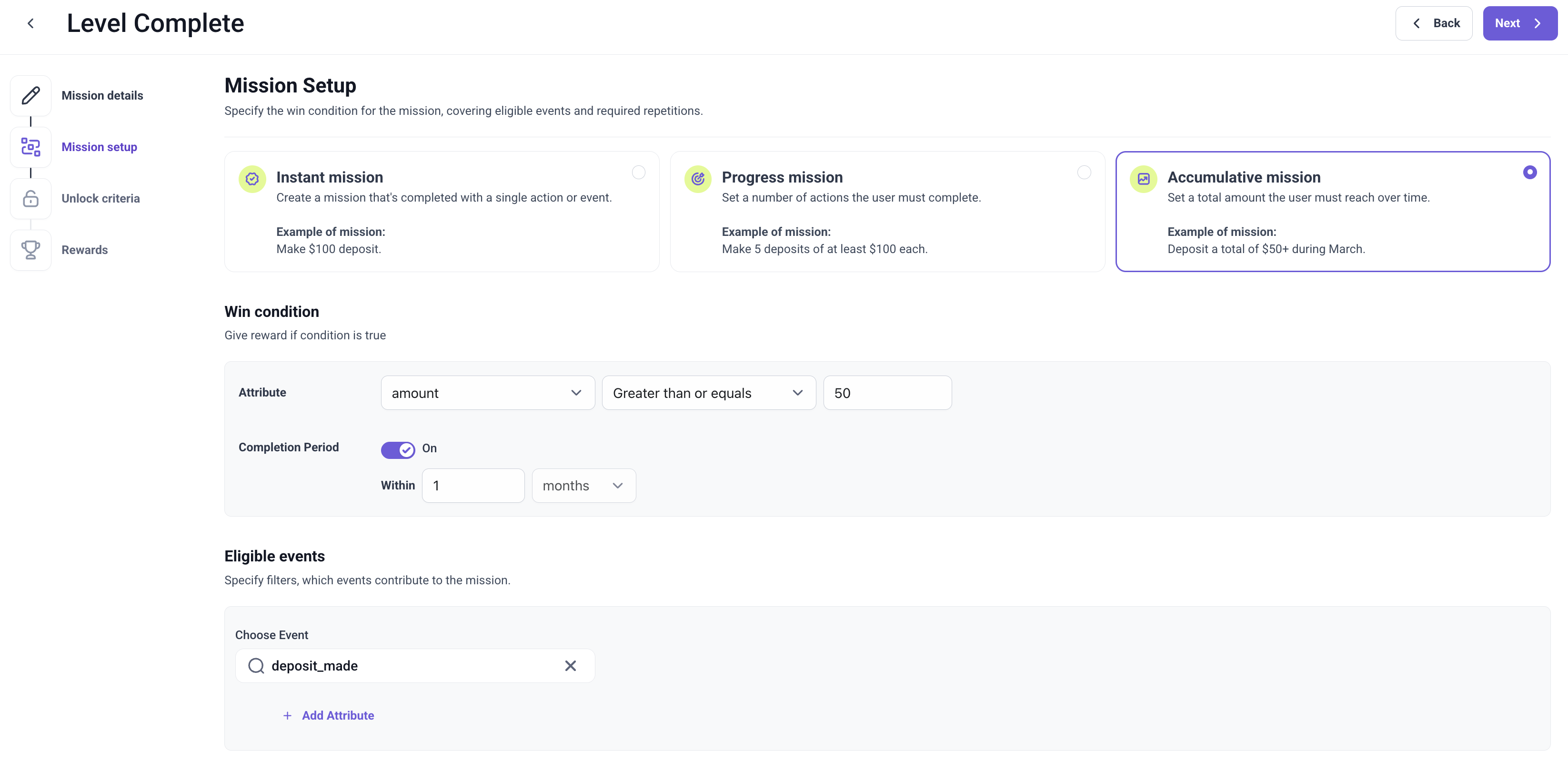 New Mission - Mission Setup (Accumlative Mission).png